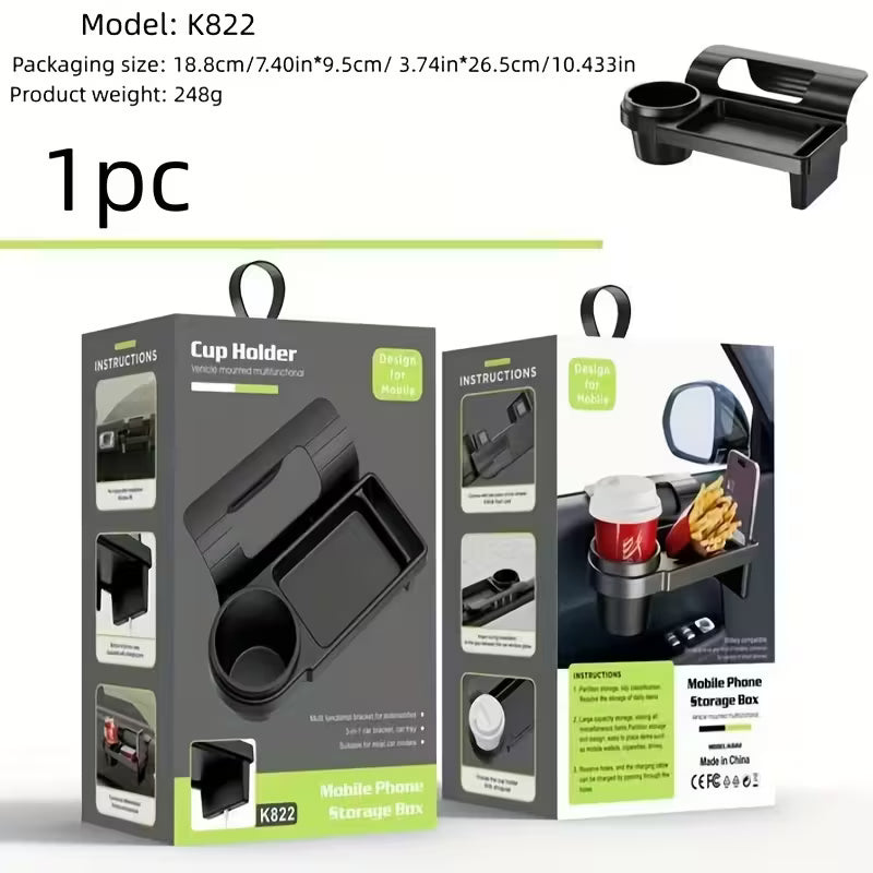 حامل الهاتف المحمول والأكواب في مسند ذراع السيارة